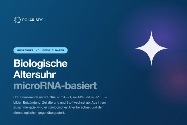 Deckblatt des Musterbefunds Biologische Altersuhr
