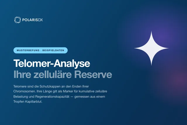 Deckblatt des Musterbefunds Telomer-Analyse